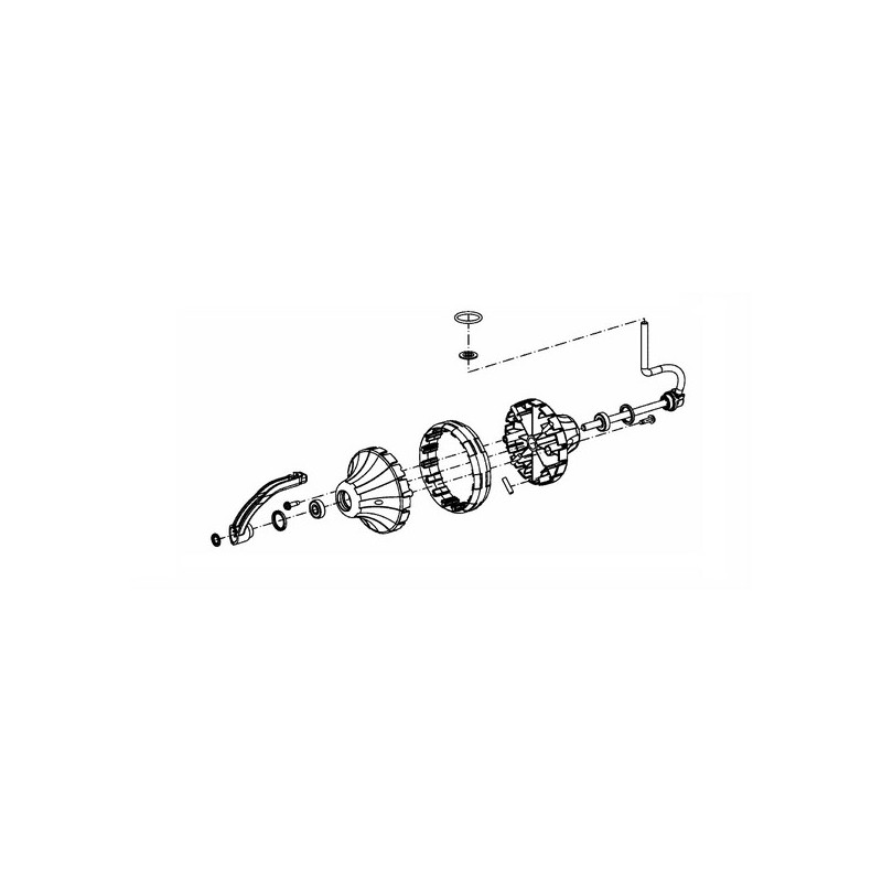 Roue avant complète robot tondeuse Robomow Cub Cadet 753 11207