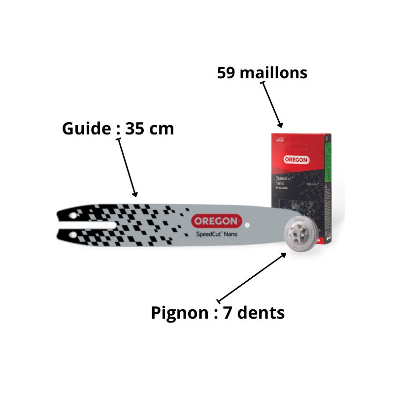 Kit conversion tronçonneuse 35 cm SpeedCut Nano Oregon 614382