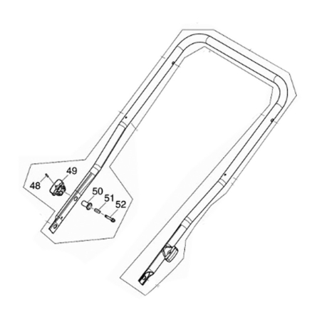 Guidon inférieur tondeuse à batterie Makita LM001G