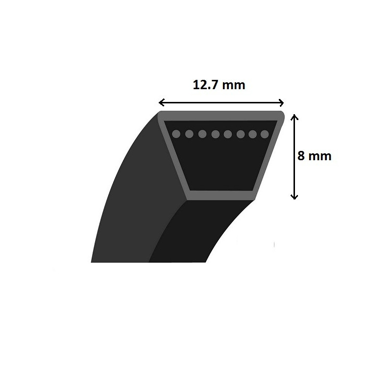 Courroie transmission tracteur tondeuse Husqvarna R112C, FR2312M