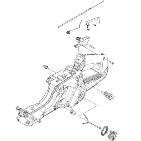 Poignée réservoir complète tronçonneuse Husqvarna