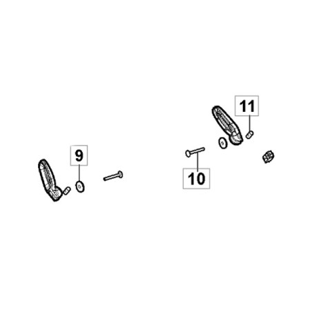 Ensemble de vis pour guidon tondeuse à batterie Stiga 118811368/0