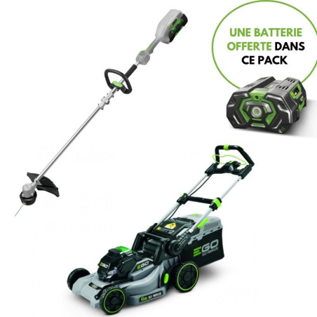 Pack matériel EGO : tondeuse LM1903E-SP + coupe-bordures ST1300E-S